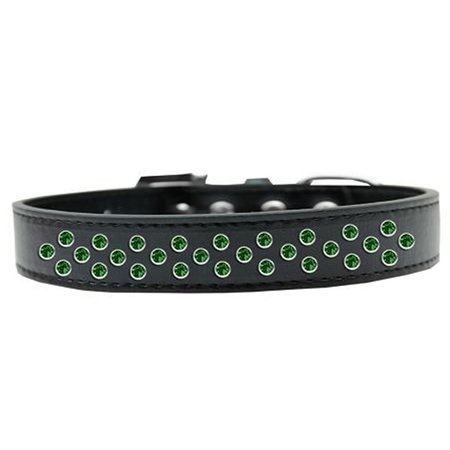 UNCONDITIONAL LOVE Sprinkles Emerald Green Crystals Dog CollarBlack Size 12 UN811474